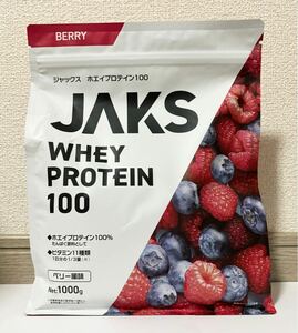 JAKS ジャックス ホエイ プロテイン 100 ベリー風味 1kg ホエイプロテイン 1000g