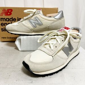 和516★ 美品 箱付 イングランド製 newbalance MNCWSV スニーカー シューズ US6 ホワイト シルバー レディース