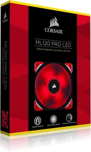Corsair ML120 Pro LED(RED LED) PWM(4Pin) PCケースファン [FN1043 CO-9050042-WW] /A