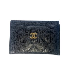 シャネル CHANEL レディース キャビアスキン ココマーク 25番台 カードケース　パスケース　GD金具