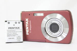 【美品 返品保証】 ペンタックス Pentax Optio M30 レッド 3x バッテリー付き コンパクトデジタルカメラ M244