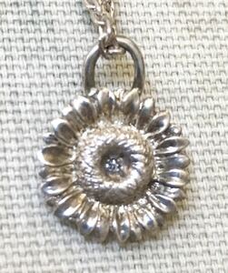 向日葵 ひまわり ヒマワリ 花 サンフラワー SUNFLOWER 夏 silver シルバー 銀製 925 スターリング ペンダント ネックレス トップ ヘッド