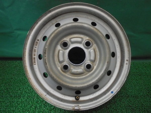 f73◆メーカー不明 スチールホイール 12×4J◆TOPY製 12×4.00B 約+45 4H PCD100 中古鉄ホイール１本