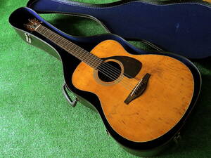 即決 YAMAHA FG-150 赤ラベルモデル 良鳴アコースティックギター 1960年代ヤマハ日本製オールドフォークギター アコギ用ケース付属