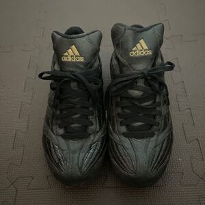 adidas 野球スパイク 黒　25cm