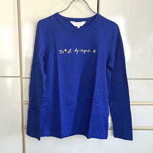 ■定価 6,490円★サイズ38（M）★To b. by agnes b. トゥービーバイアニエスベー★ロゴTシャツ★長袖★青　ブルー■