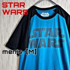 C1132【STARWARS】半袖プリントTシャツ【M】ブルー