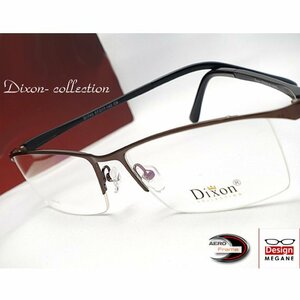 【度付レンズ無料は当店だけ】 眼鏡一式☆度入UVレンズ込★designメガネ★Dixon Collection ハーフリム(近視、乱視、老眼 伊達 全て対応)