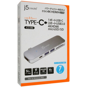 j5 create USB Type-C UltraDrive Mini Dock 7-in-1 JCD386 [管理:1000029101]