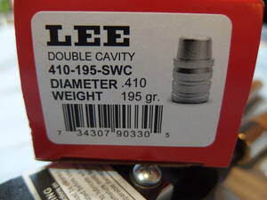 LEE MOLD DOUBLE CAVITY 410-195-SWC 195 Gr. 未使用品