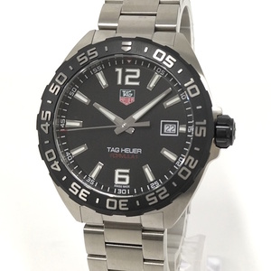 TAG HEUER フォーミュラ1 デイト メンズ 腕時計 クオーツ SS ブラック文字盤 WAZ1110