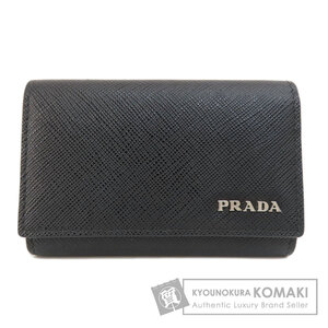 PRADA プラダ サフィアーノ ロゴ金具 キーケース レザー レディース 中古