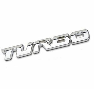 ♪ 【送料無料】TURBO ターボ メッキ エンブレム 中 ♪