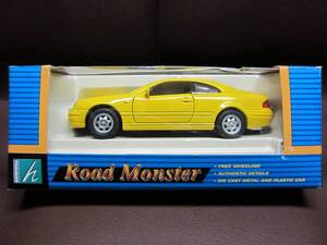 ホンウェル HongWell 1/43★ＲＭシリーズ　ベンツＣＬＫ イエロー★Road Monster SALOON SERIES