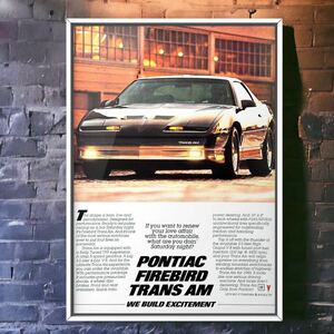 USA 当時物!! Pontiac Firebird Trans Am 広告 / ポスター ポンティアック ファイヤーバード トランザム ナイトライダー 1/18 ポンテアック