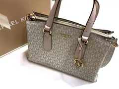 美品・箱付き　MICHAEL　KORS　マイケルコース　30S1GENS2B　2WAYバッグ　ハンドバッグ　ショルダーバッグ　モノグラム　総柄　ホワイト/ピンク