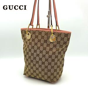 グッチ GUCCI　バッグ トートバッグ GGキャンバス 120840 ピンク　レディース　キャンバス　GG柄