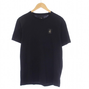 アルマーニエクスチェンジ A/X ARMANI EXCHANGE LOGO PATCH T-SHIRT ロゴパッチ Tシャツ カットソー 半袖 S 黒 8NZTPR ZJH4Z