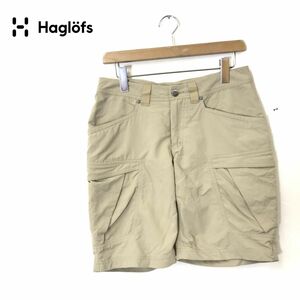 1H1113-N◆ HAGLOFS ホグロフス ハーフパンツ トレッキング レディース ◆ size36 ベージュ ナイロン100 アウトドア