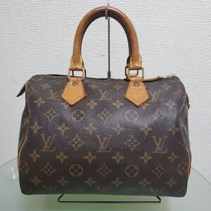 LOUIS VUITTON ルイヴィトン ハンドバッグ モノグラム スピーディ25 ダークブラウン カデナ付き キー2本 外観良好 高級 スピーディー 人気