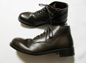 40 新品 定価3.3万 PADRONE パドローネ CHUKKA BOOTS WITH SIDE ZIP レザー サイドジップ ブーツ シューズ ブラウン PU7358-1205-13D /P42