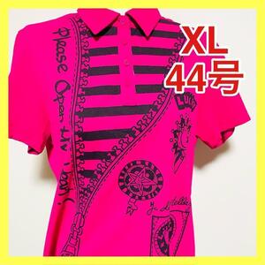 カステルバジャック トップス　44号　XL ゴルフ　レディース　ピンク