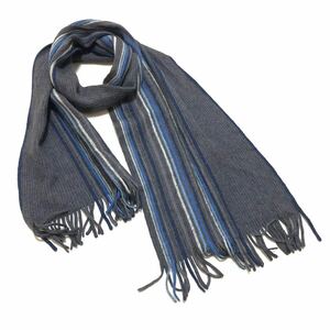 【送料360円】LANVIN COLLECTION ランバン ストライプマフラー ストール 男性用 メンズ 防寒 EE73