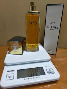 お安く♪残量95%、309g(^^ゞフルボトル 100mlトワレ「CHANEL No.5：ナンバーファイブ」EDT-SP（スプレー）全体美 _/_/交渉OK、匿名OK！_/_/