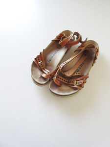 TATAMI BIRKENSTOCK / タタミ ビルケンシュトック レザーストラップサンダル BROWN 39 * レディース メンズ シューズ