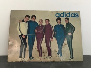 70年代 アディダス フランス 販促店舗用 ブリキ看板 地球儀ジャージ ヴィンテージ adidas 非売品 60s made in FRANCE 2nd VENTEXスニーカー