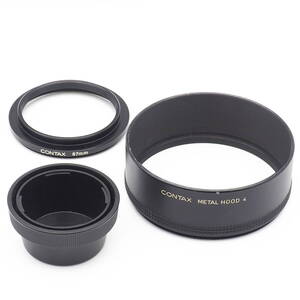 CONTAX GK-R2 for G1 G2 Biogon 21mm 28mm Hologon 16mm METAL HOOD 4 67mm → 55mm アダプターリング 京セラ コンタックス 部品3点セット