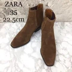 ZARA ザラ ショートブーツ スエード サイドゴアブーツ 35