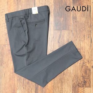 2024秋冬/GAUDI/34インチ/美脚イージーパンツ グーンと伸縮 ジャージー 無地 ウエストゴム 上品 きれいめ 新品/ダークグレー/ja367/