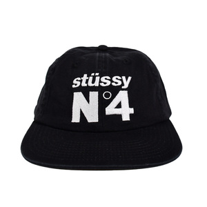 ■新品■STUSSY/ステューシー キャップ■NO. 4 LOW PRO CAP ナンバー4 ロー プロ キャップ■帽子 コットン ブラック■ST7M0112