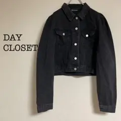 DAYCLOSET〈XL〉Gジャン/デニム ジャケット　ブラック/黒　ショート丈