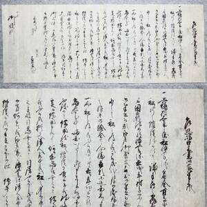 古文書 嘉永四年 乍恐以口上書御答奉申上段 未解読 詳細不明 上伊那郡 上穂村 長野県