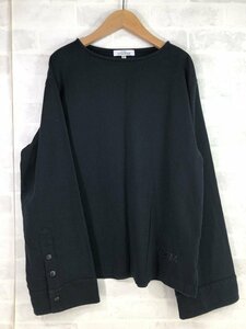 MOUSSY STUDIO WEAR マウジーステュディオウェア 長袖 ボートネック バスクシャツ 袖フレア 無地 ブラック SIZE:F LH632022050910