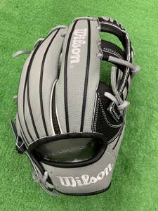 激安!! 新品 未使用 限定モデル Wilson WANNABE HERO DUAL 一般 軟式用 内野手用 27型 サイズ11.5(右投げ) ブラックSC×グレーSS WBW102407