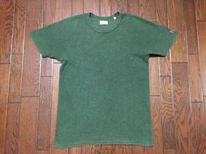 ハリウッドランチマーケット HRMARKET ストレッチ カットソー 半袖 Tシャツ XL ４ 濃い緑 グリーン H刺繍 ハリラン HRM 聖林公司 日本製