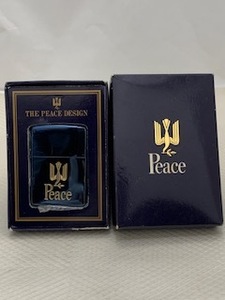 ☆ 1000円セール ☆ ZIPPO PEACE ブルーチタン ピース特製 激レア ゴールド ジッポー オイルライター ジッポ ライター 現状品 ◆28590