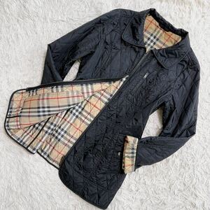 ★大きいサイズ★3L★ バーバリーロンドン キルティングジャケット コート レディース 黒 46サイズ BURBERRY LONDON L1