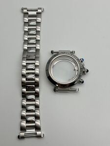 Cartier カルティエ 中古 W31030H3用 純正品 ケースとブレス 中枠付き SS パシャ 38mm 2113 クロノグラフ 腕時計用