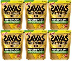 6袋★明治 ザバス(SAVAS) ホエイプロテイン100 バナナ風味(980g)x6袋★賞味期限2025/12