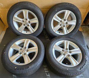 ◎A2690 ☆7ｍｍ山■2024年■トヨタ純正 130系 マーク X用 ■16x7 PCD 114.3x5H +40■ラジアル■DUNLOP Veuro VE304 ■215/60R16