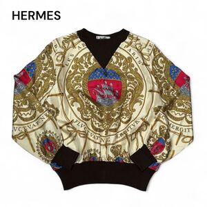 HERMES エルメス パリの紋章 プルオーバー セーター 40