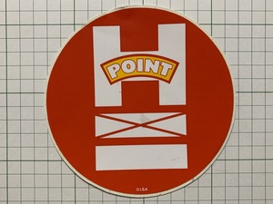 古い フランスのステッカー：POINT （大きめサイズ） 独 蘭 デザイン 広告 ビンテージ +Af