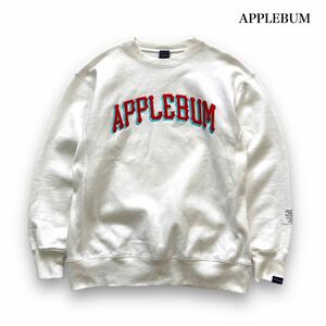 【APPLEBUM】2022 EARLY SPRING COLLECTION Pirates Logo Crew Sweatアップルバム センター刺繍 スウェットトレーナー アーチロゴ (L)