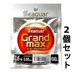 送料無料　半額　シーガー　グランドマックス　60m　2.5号　2個セット