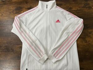 adidas アディダス ジャージ 上下 セット 白 climalite Mサイズ 古着