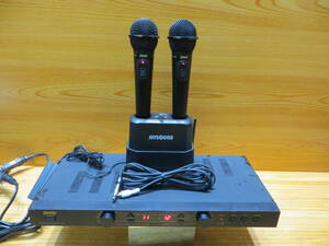 *S2179*ＢＭＢ 電波式ワイヤレスレシ－バ－・WT-8600／マイク・WM-860／充電器・MCH-01 JOYSOUND/ ４点セット ♪動作確認済み中古#*